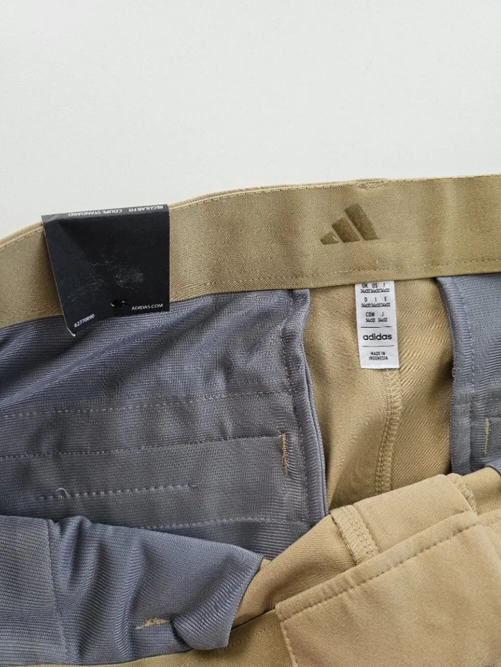Adidas Men's Golf Khaki Pants size 34x32 NWT